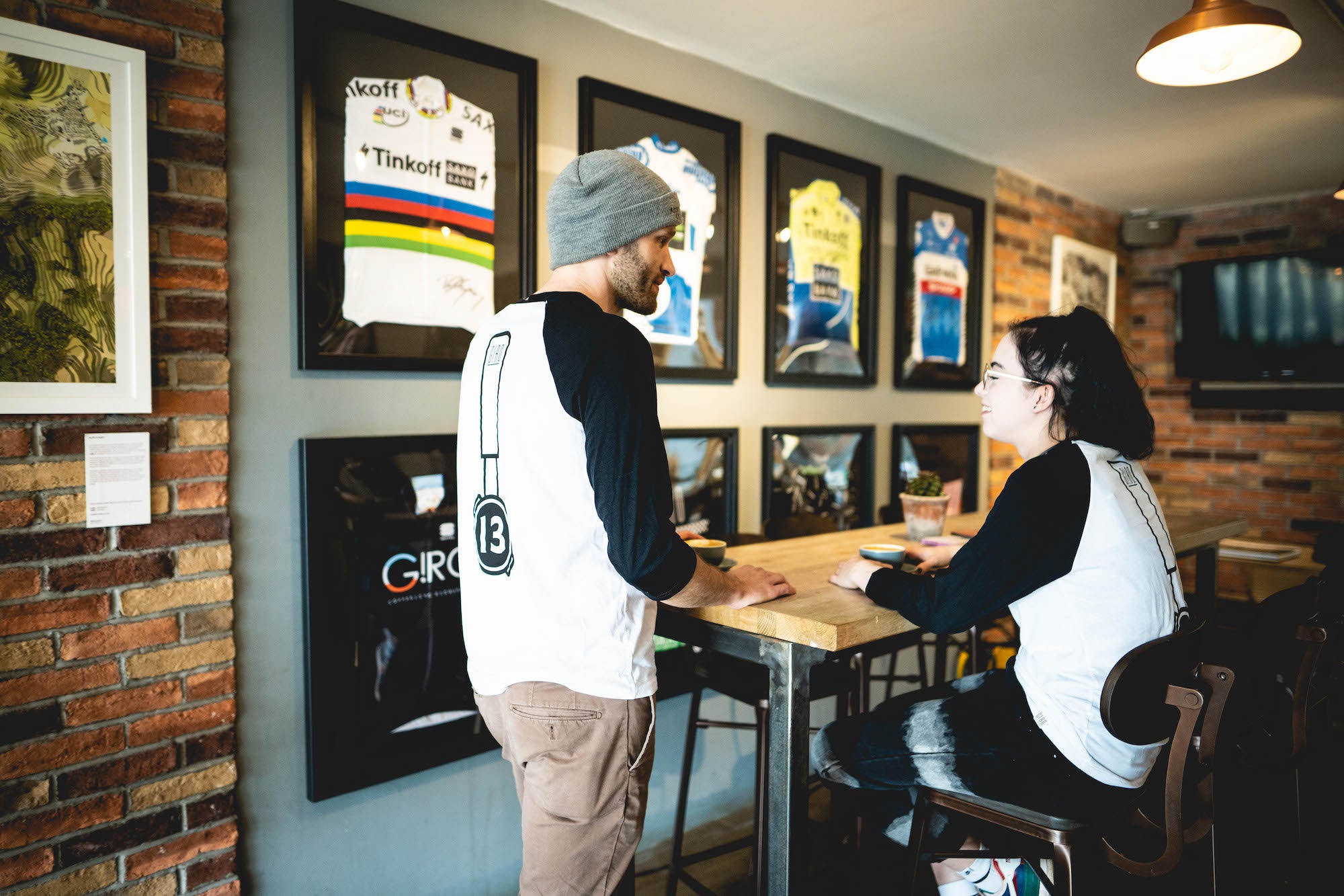 G!RO CYCLES & COFFEE BASEBALL T-SHIRT
