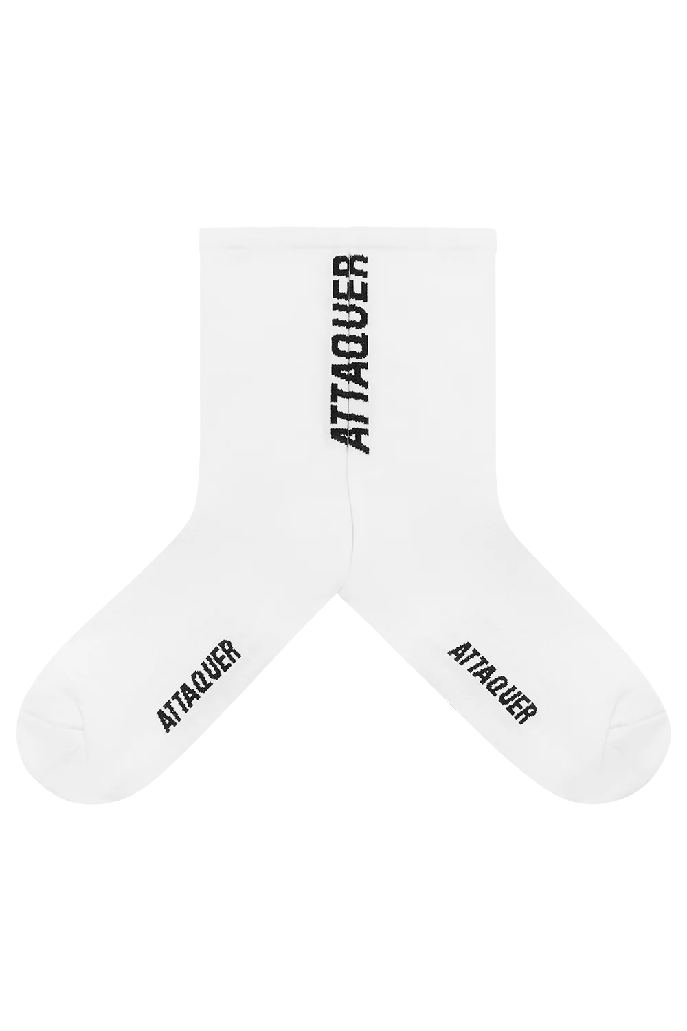 Attaquer | Vertical Logo Socks | White