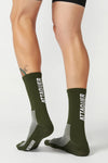 Attaquer | Vertical Logo Socks | Pine